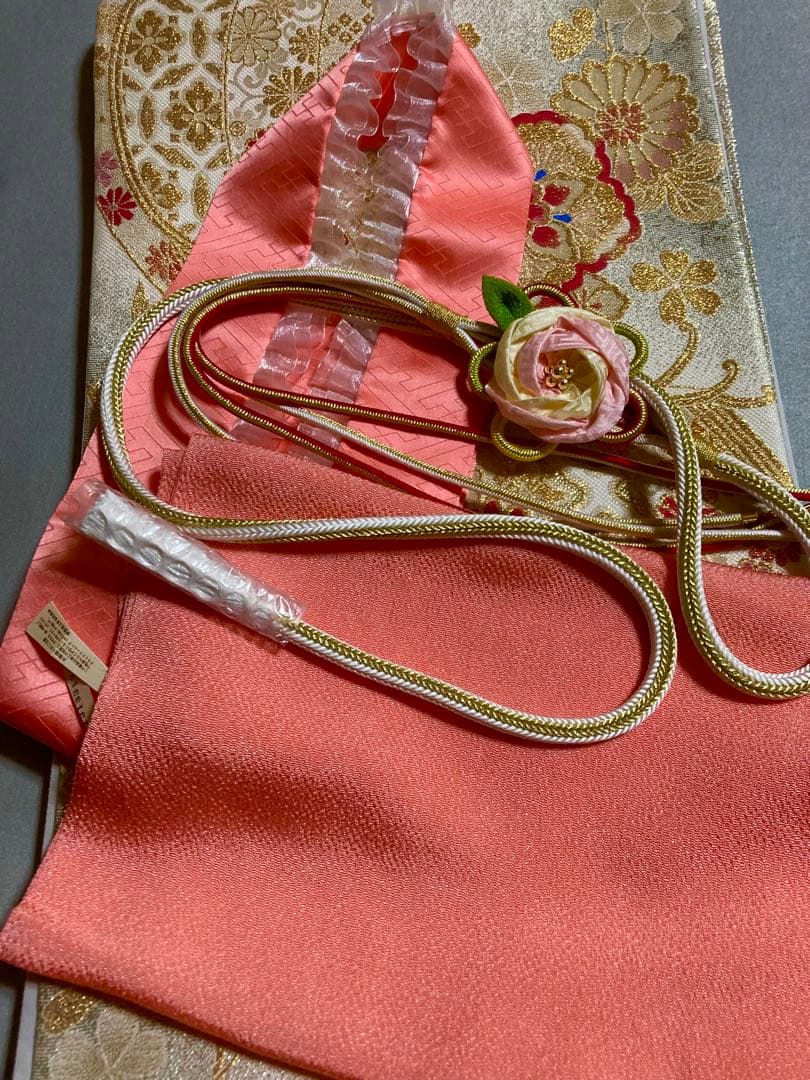 振袖フルセット　赤　椿