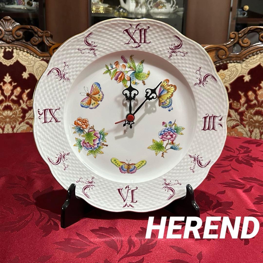 ヘレンド　ウォールクロック　壁掛け時計　ヴィクトリアプレーン　ジャンク