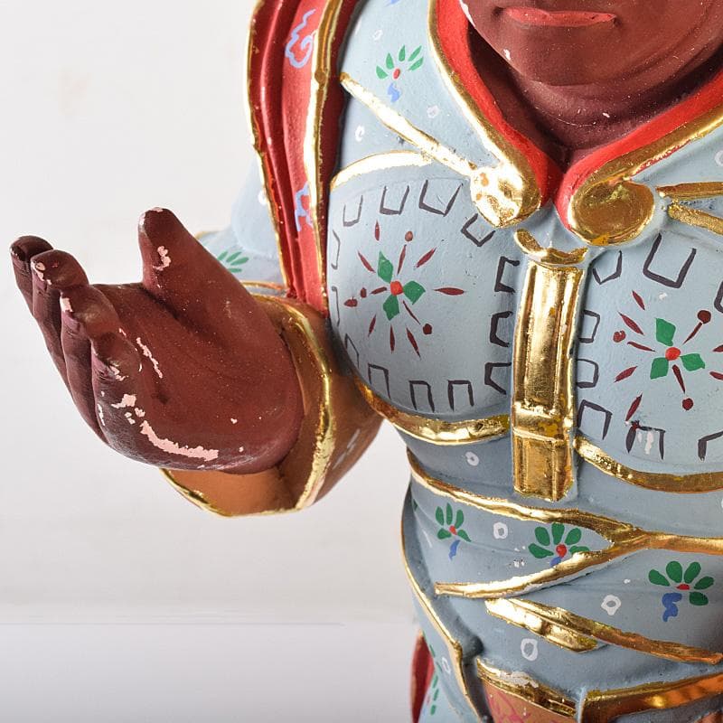 仏教美術　彩色木彫　二十八部衆像　難陀龍王像　歓喜龍王像　仏像　U　R7777B