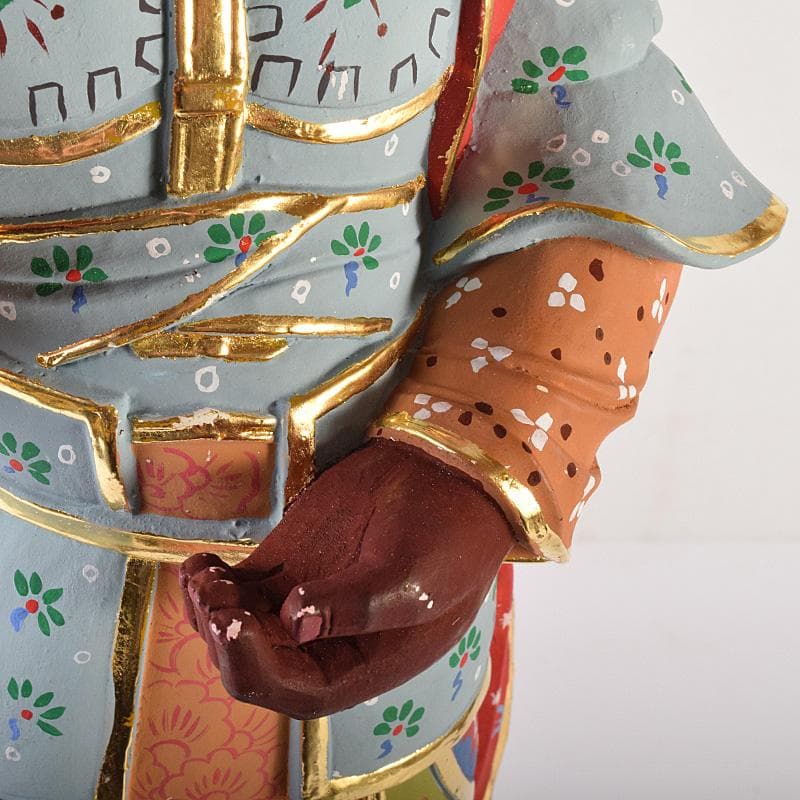 仏教美術　彩色木彫　二十八部衆像　難陀龍王像　歓喜龍王像　仏像　U　R7777B