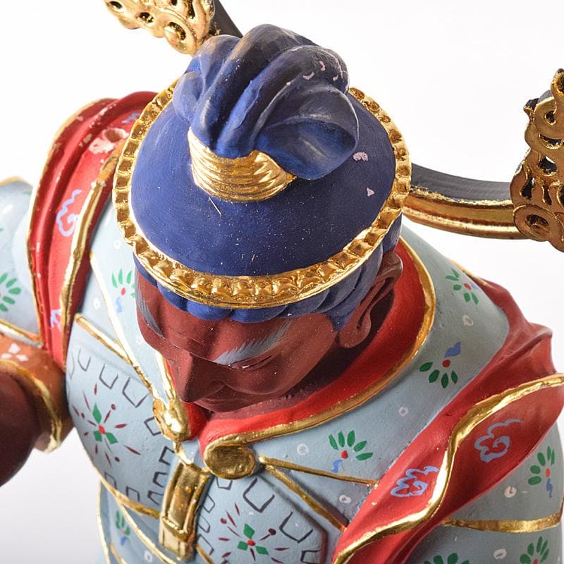 仏教美術　彩色木彫　二十八部衆像　難陀龍王像　歓喜龍王像　仏像　U　R7777B