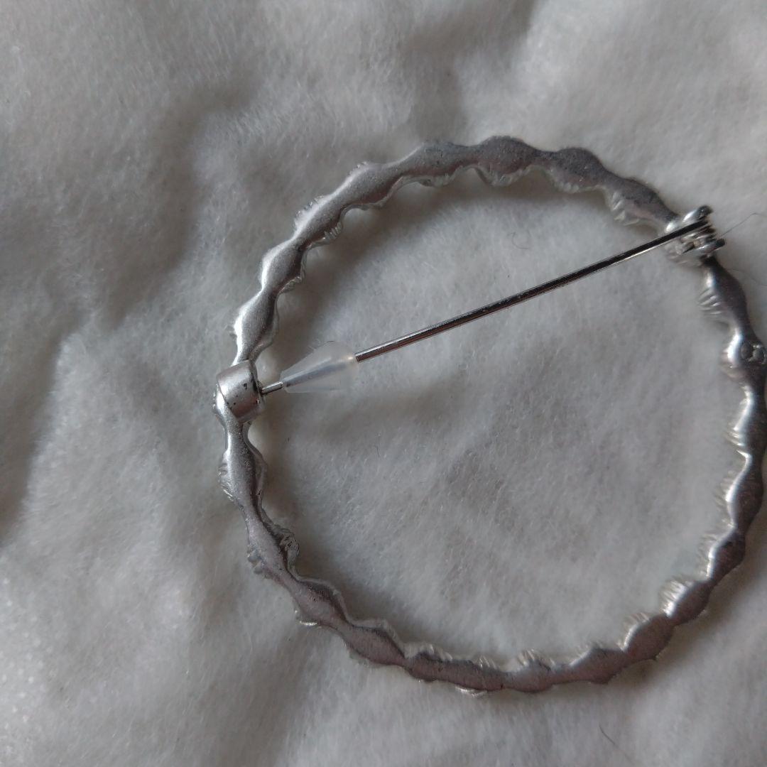 ミナペルホネン　タンバリン ブローチ　シルバー　tambourine