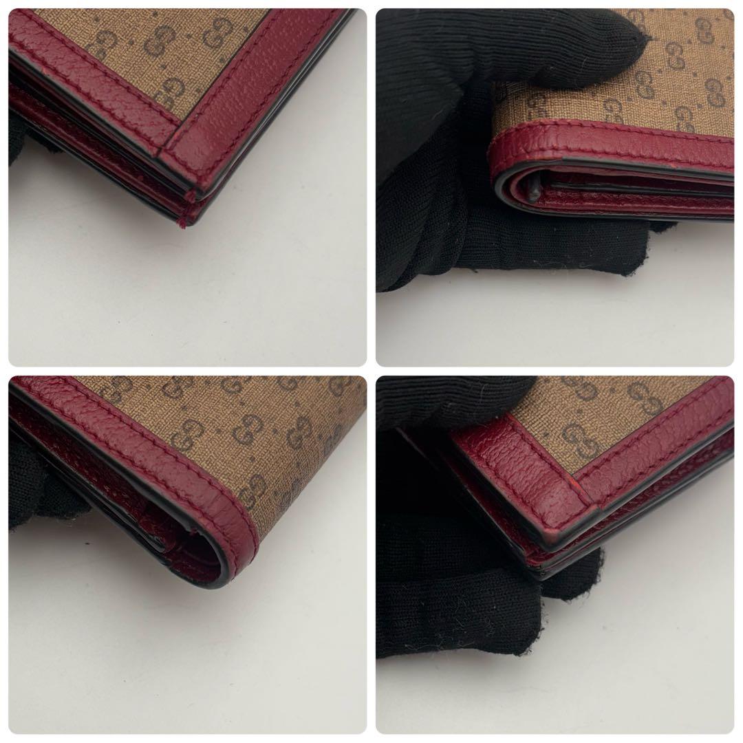 GUCCI ドラえもん 二つ折り財布 GG レザー レッド スプリーム コラボ