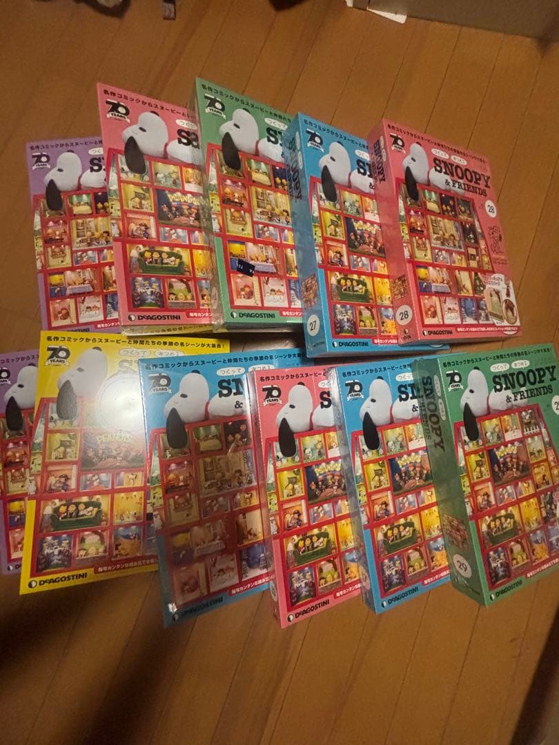 スヌーピー組み立てフィギュア18個