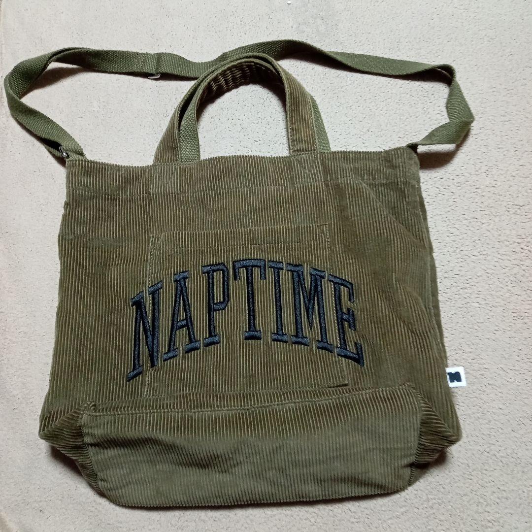ナップタイム　naptime. Nissy 西島隆弘　コーデュロイバッグ　カーキ