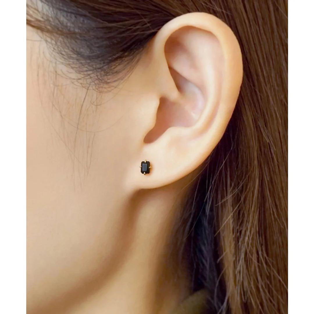 K18YG テイクアップ　セカンドピアス オニキス