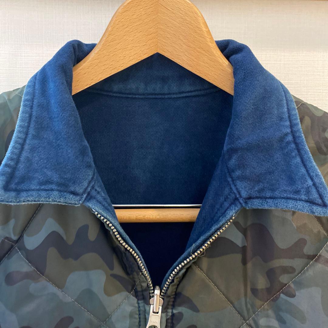 BLUE BLUEインディゴ　　　　　　 リバーシブルジャケット　迷彩