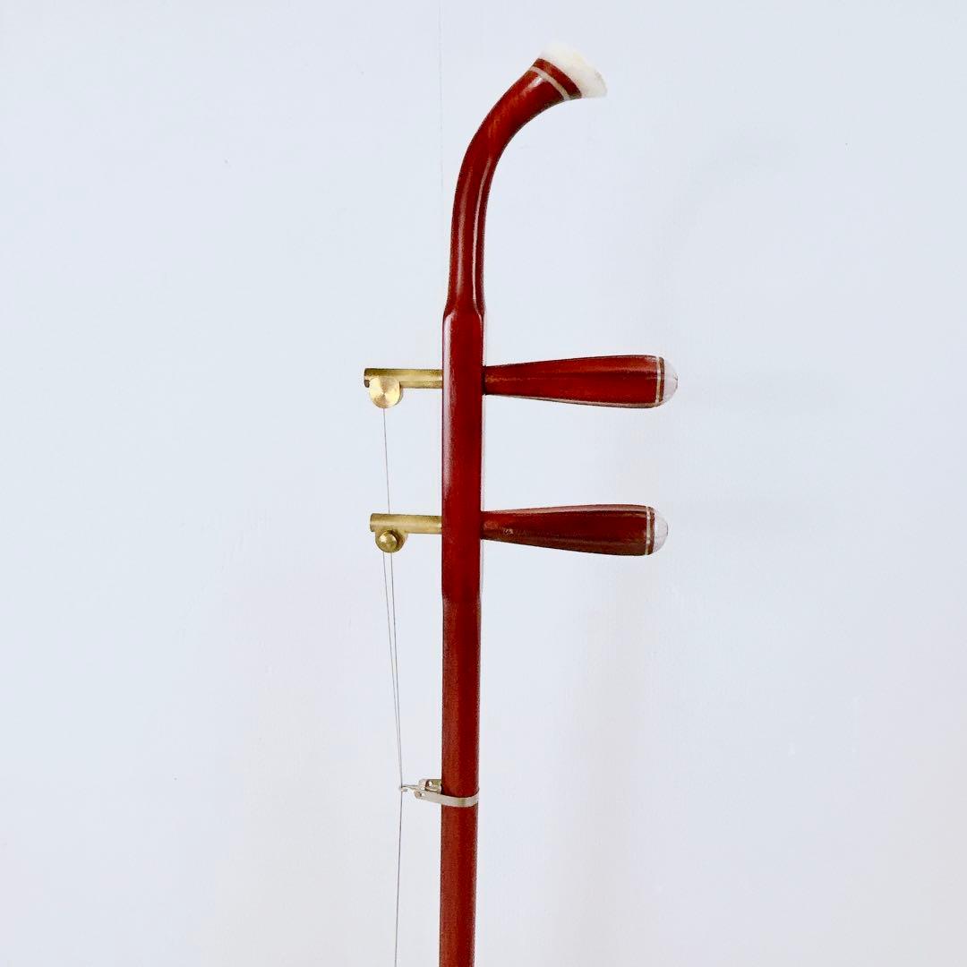 【状態良好】二胡　本蛇皮　ブランド・型番不明　北京八角胴二胡　初心者