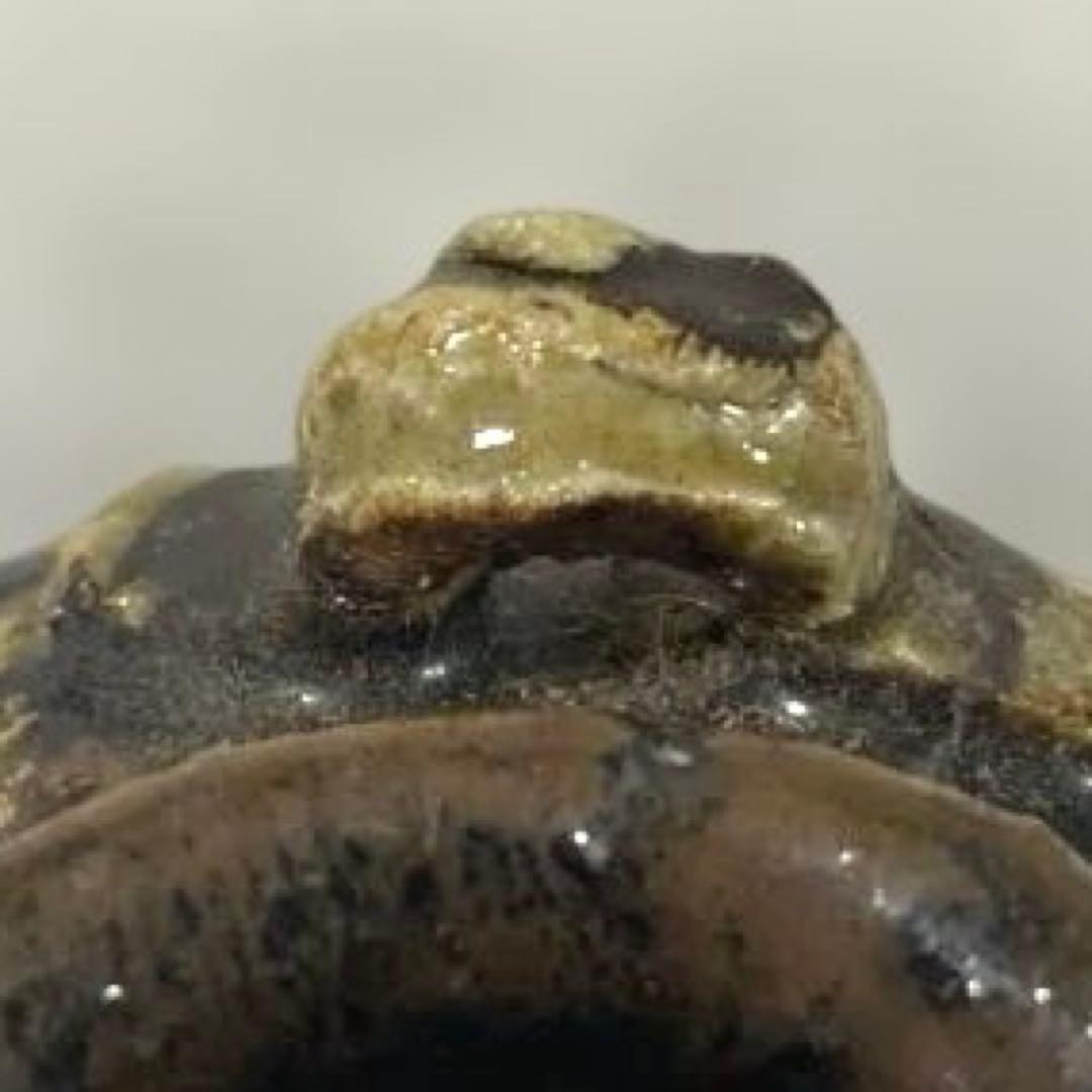 J-18 茶入　正木焼　茶道具　瀬戸　御深井　アンティーク　雑貨　美術品　工芸品