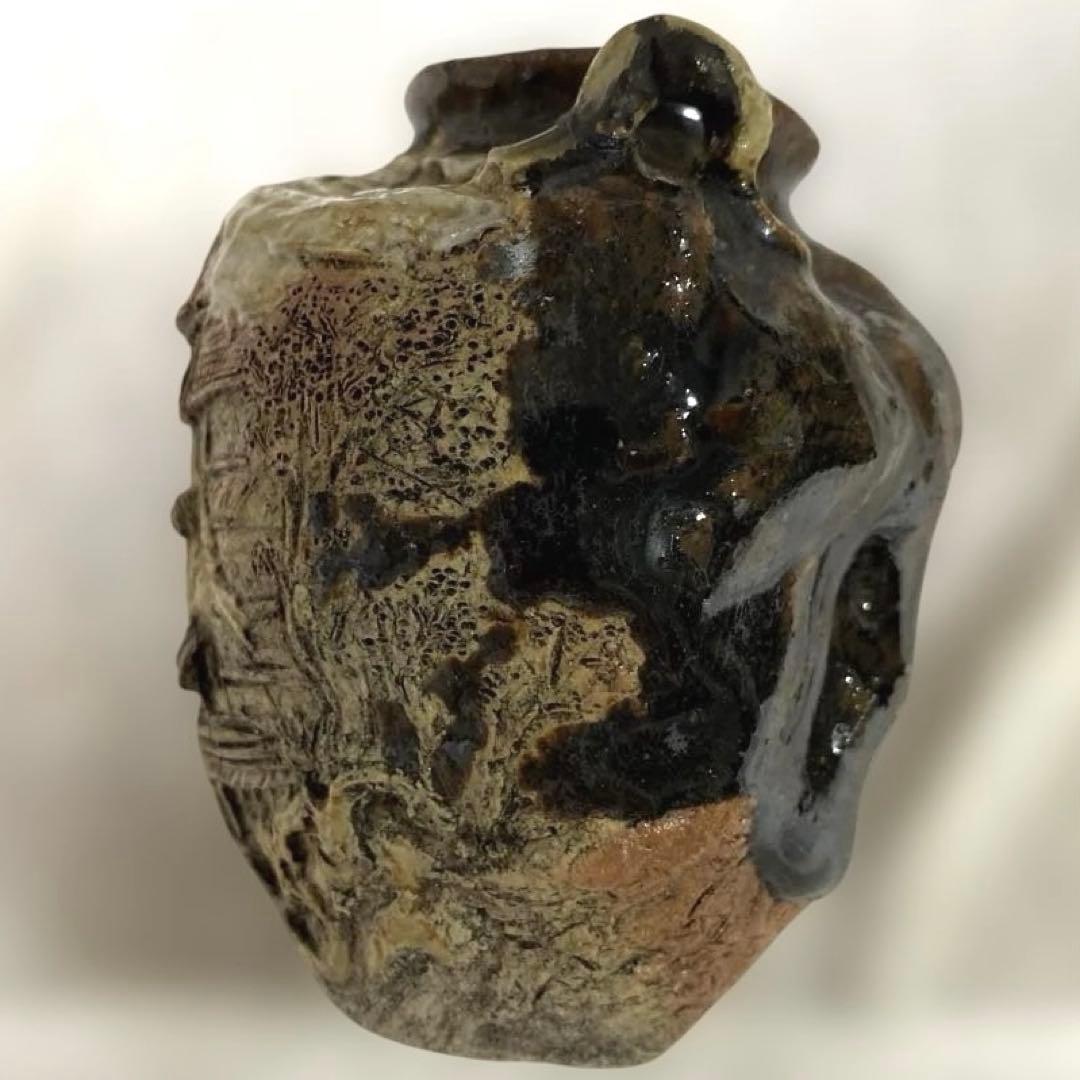 J-18 茶入　正木焼　茶道具　瀬戸　御深井　アンティーク　雑貨　美術品　工芸品