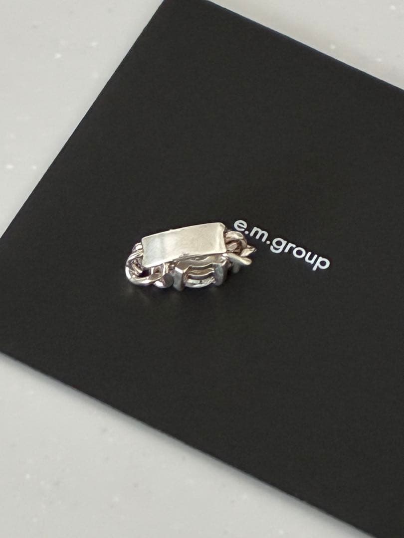 e.m. ジルコニアチェーンリング 13号 silver925 クリア