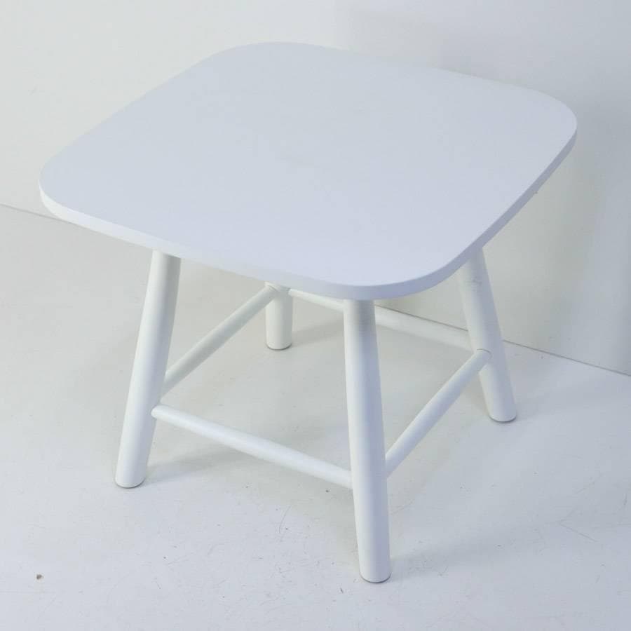 展示品 IDC大塚家具 秋田木工 サイドテーブル No.T-209EB ホワイト