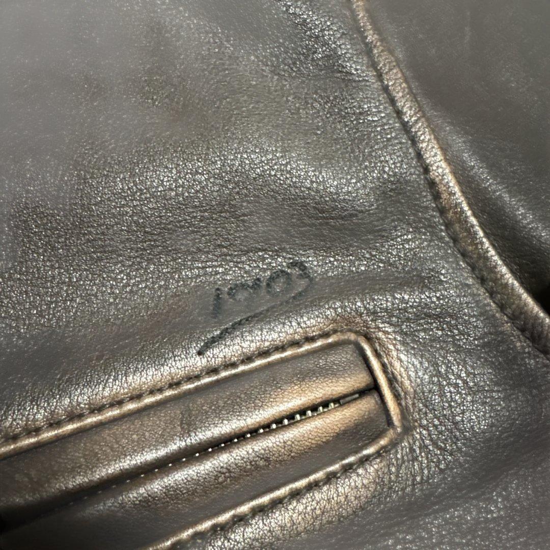 Sサイズ ハーレーダビッドソン　シングルライダースジャケット　ブラウン