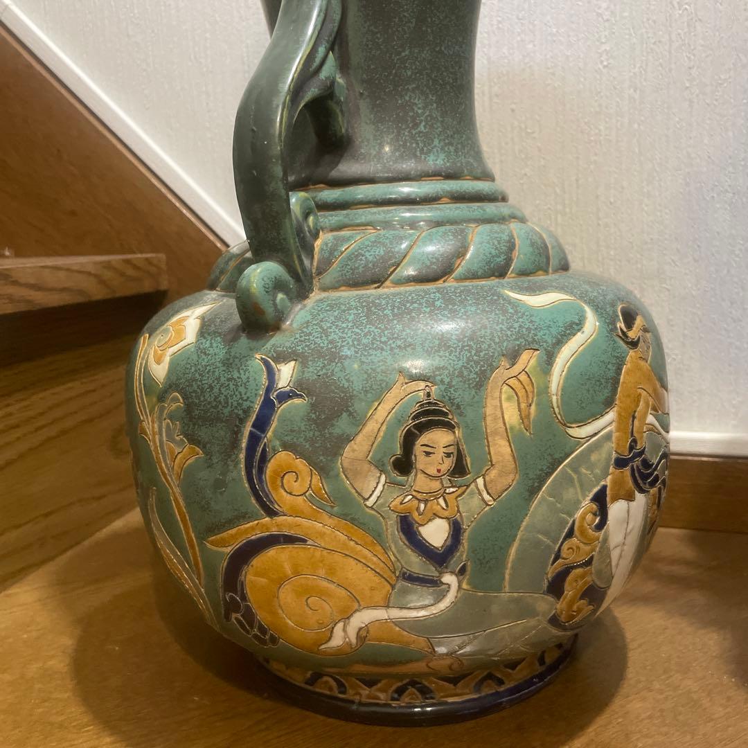 アジア アンテーク　陶器 壺型 陶芸品