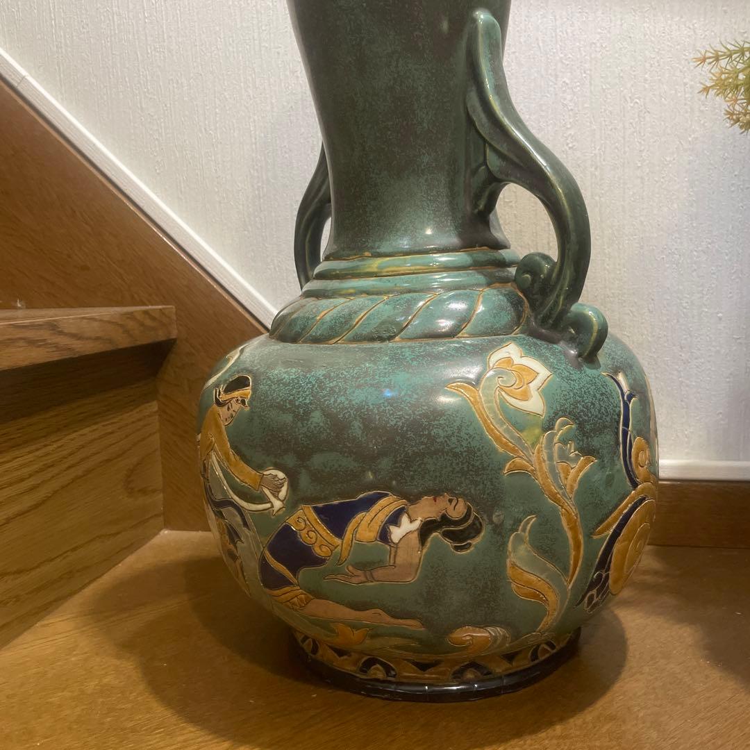 アジア アンテーク　陶器 壺型 陶芸品