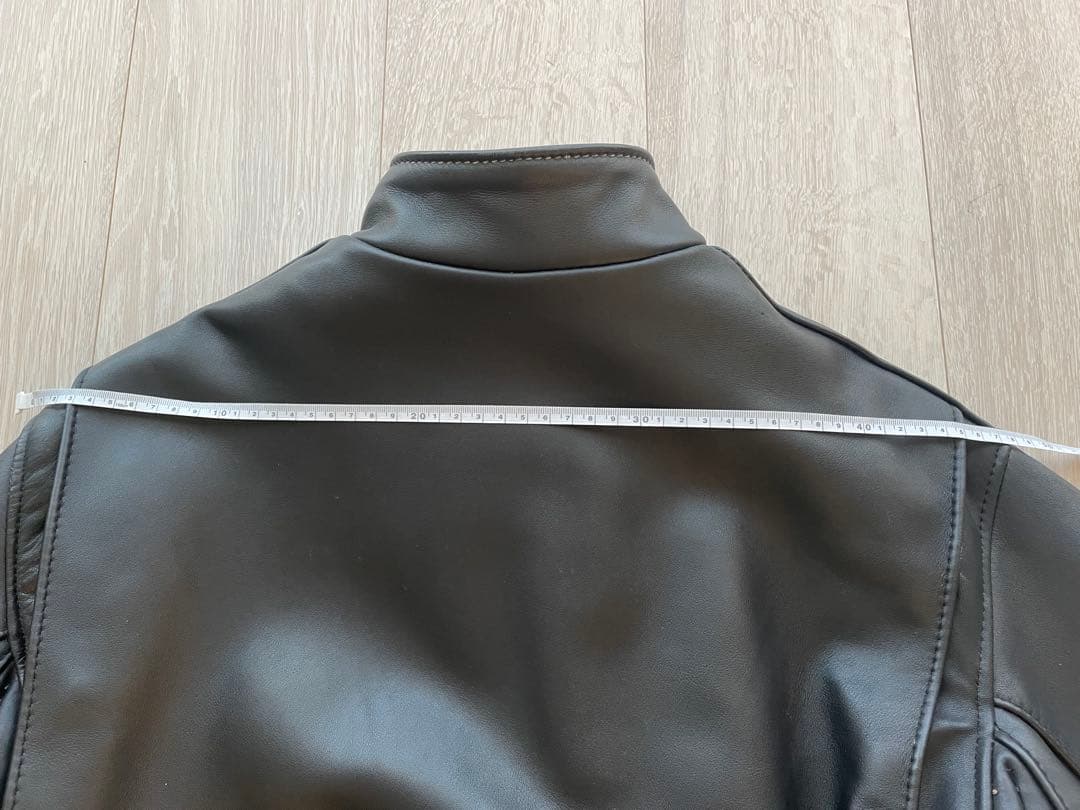 Schott ブラックレザー シングルライダースジャケット 36