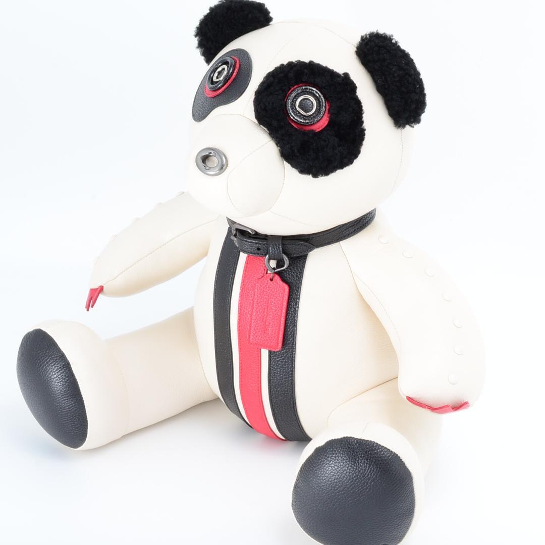 COACH コーチ ロッキー テディベア レザーぬいぐるみ