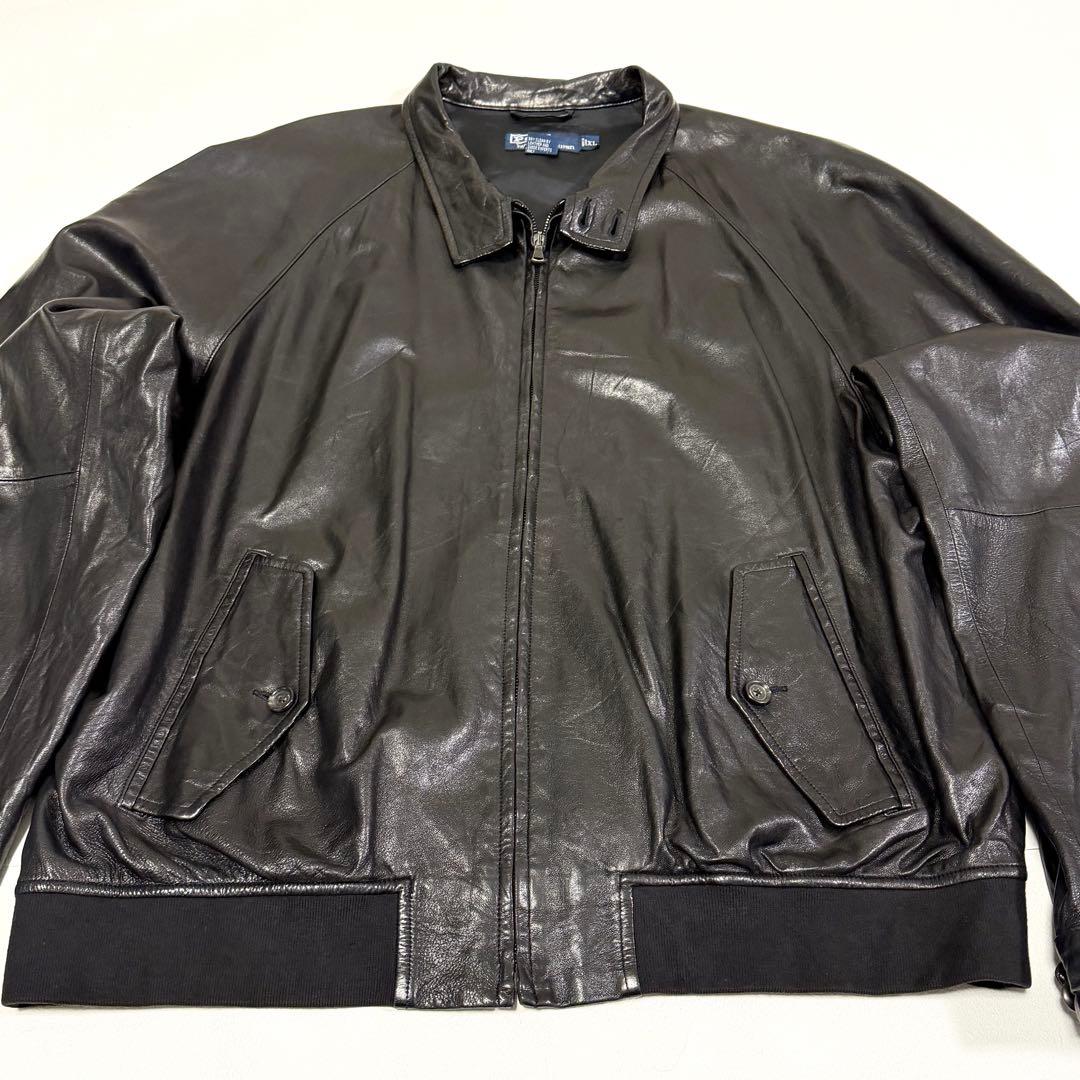 ポロラルフローレン レザージャケット シングルライダース ブラック XL