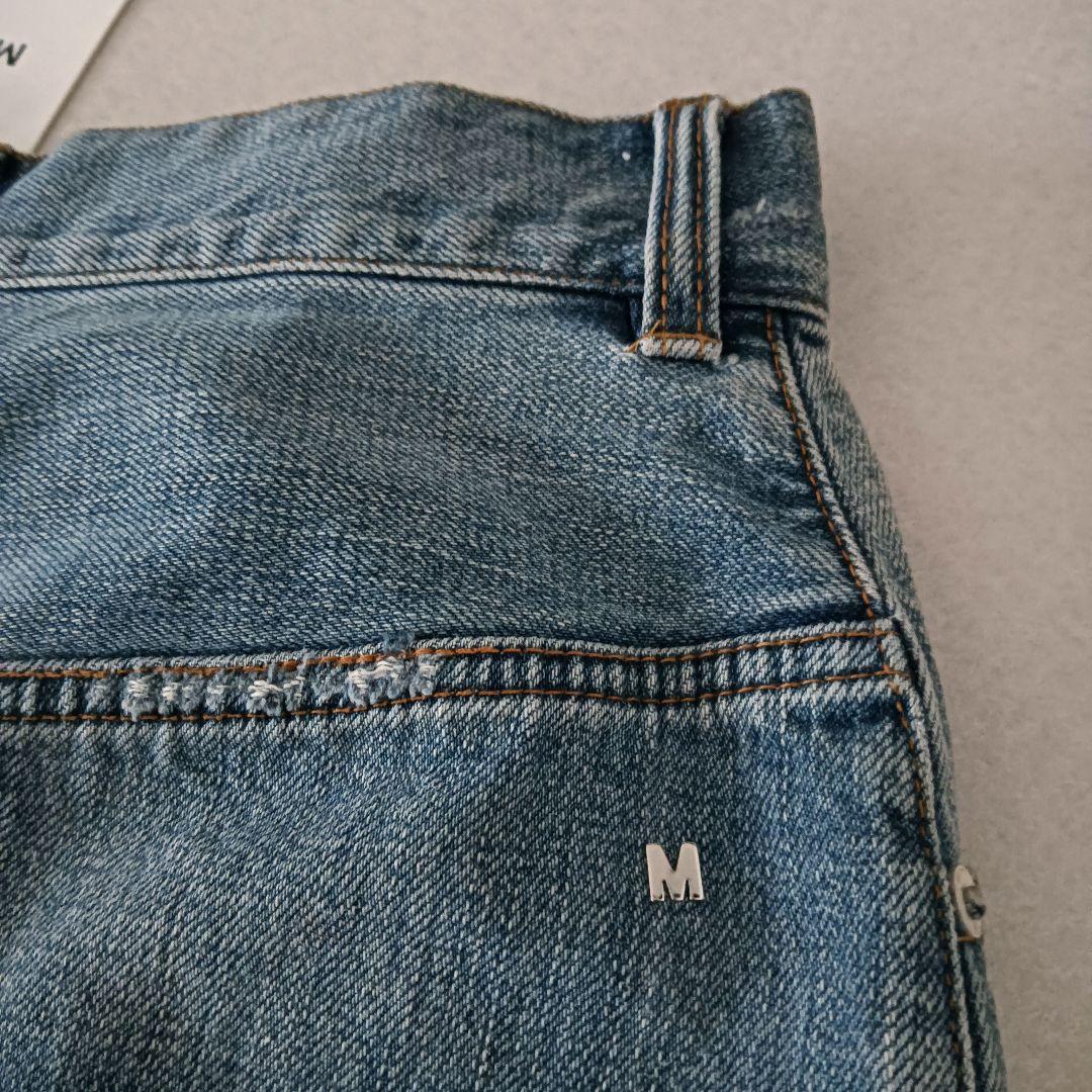 未使用タグ付き MUVEIL(ミュベール) 刺繍 蝶 デニムスカート定価3.7万