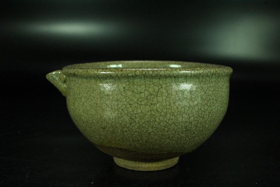 茶道具 絵唐津 方口茶碗 時代物(K-A380)