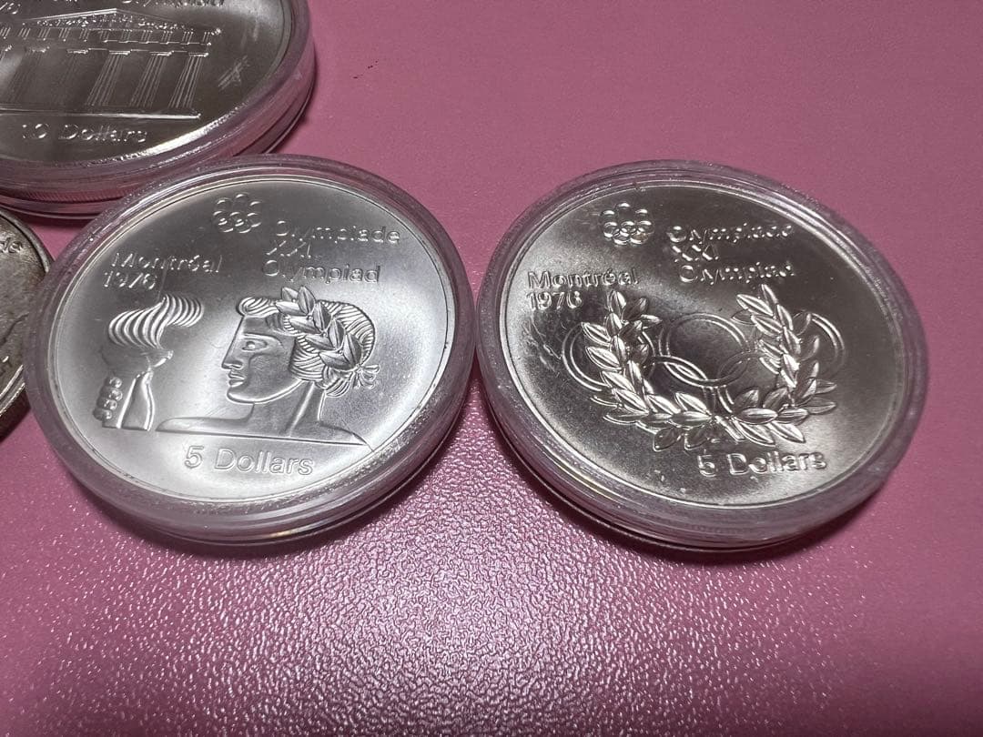 モントリオールオリンピック 5ドル銀貨 10ドル銀貨