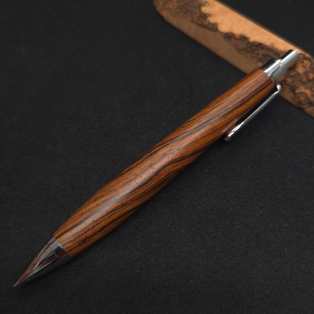 No.38ハンドメイド木軸シャーペンブラジリアンローズウッド(ハカランダ)