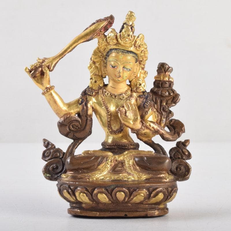 仏教美術　古銅鍍金　チベット仏　仏像　置物　V　9227