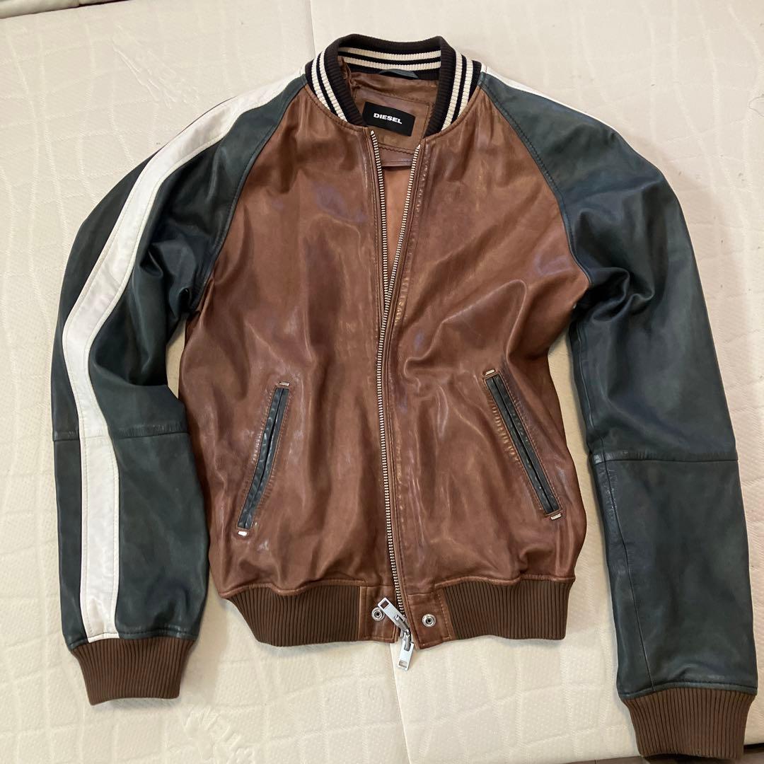 ディーゼル　DIESEL ライダースジャケット　シープレザー　羊皮　メンズ　Ｍ