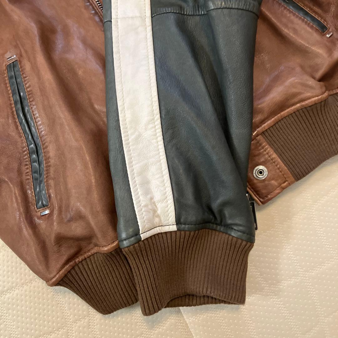 ディーゼル　DIESEL ライダースジャケット　シープレザー　羊皮　メンズ　Ｍ