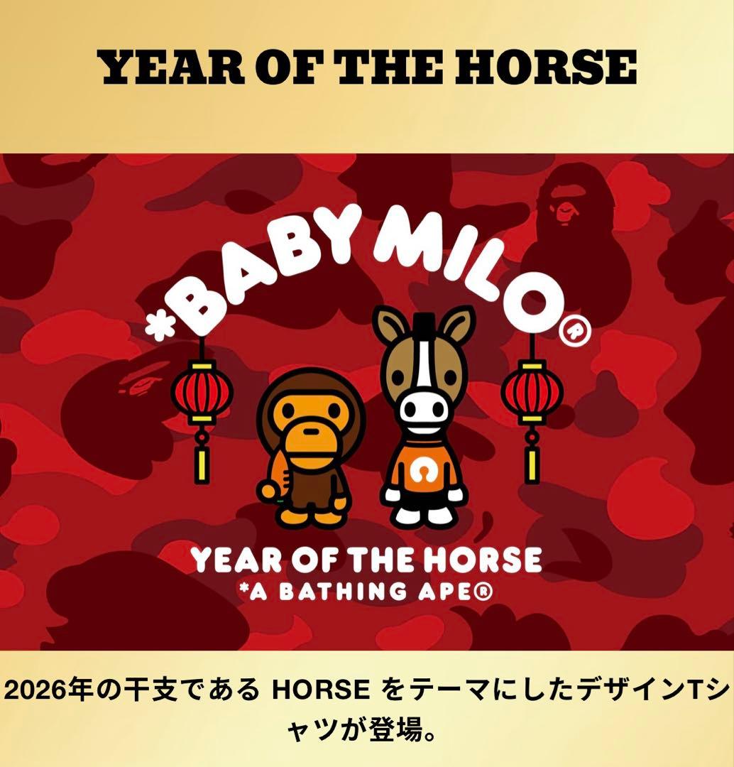 ape bape 午年　馬年　2026年　M