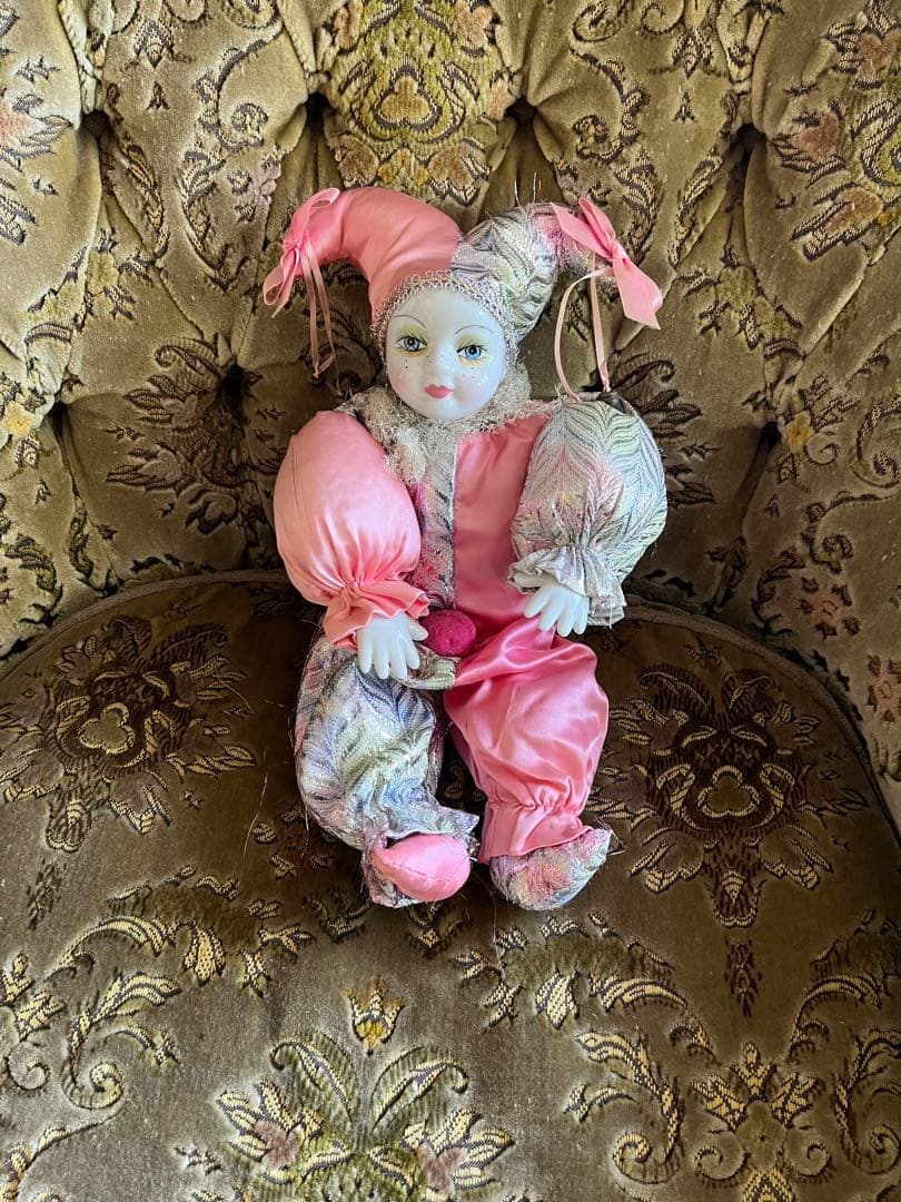 ビクトリアンスタイル 道化師人形 約30cm