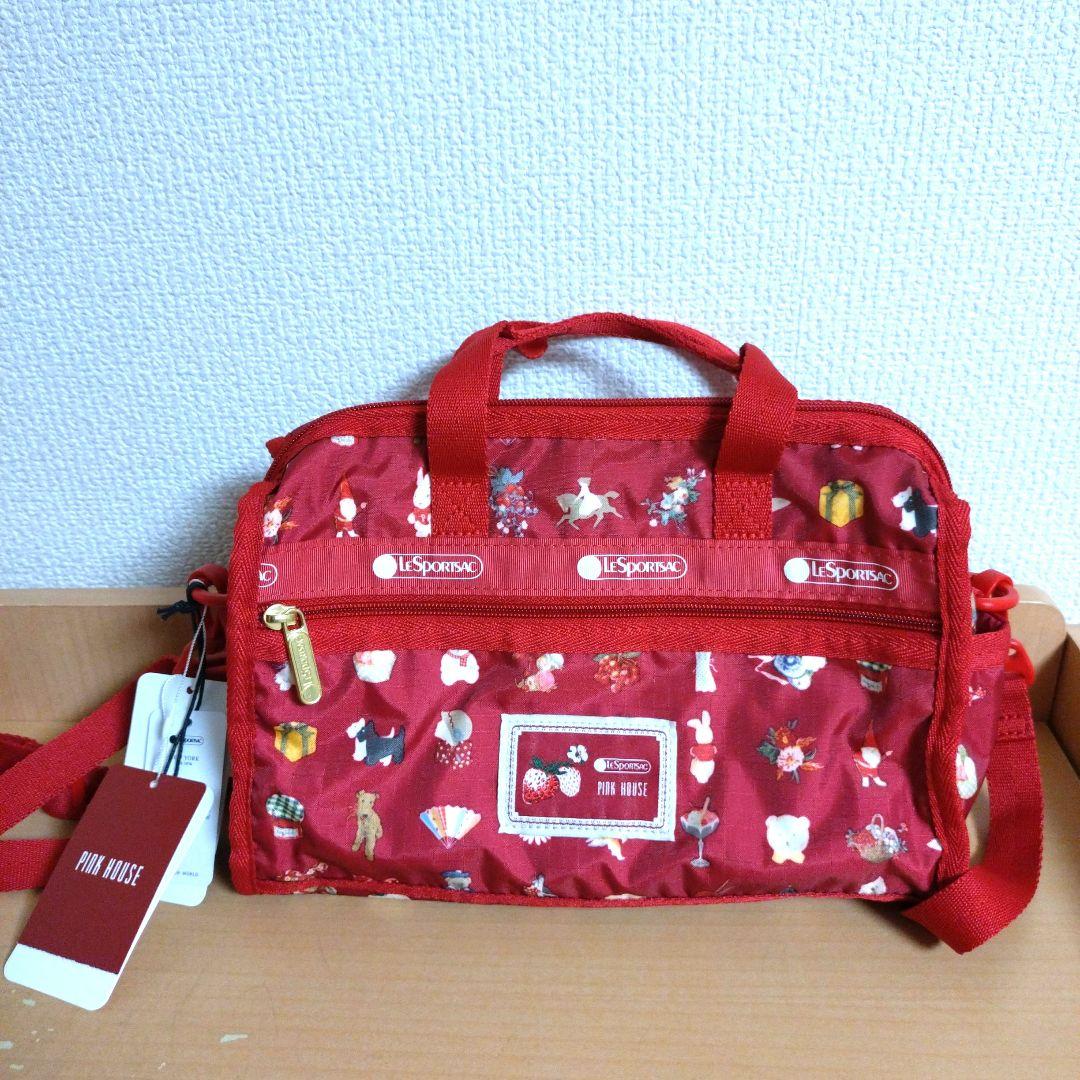 LeSportsac×ピンクハウス ショルダーバッグ 赤 新品タグ付 2way