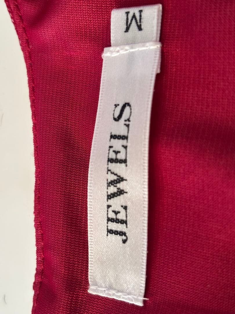 JEWELSセットアップミニドレスチュール袖キャバドレス Mサイズ ワインレッド