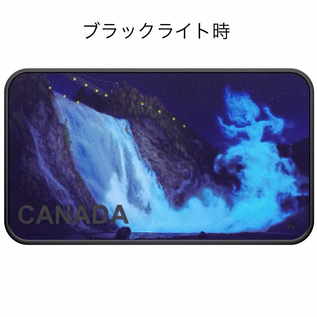 銀貨 二重絵柄埋込 カナダ 滝と幻想的な女性 カラー プルーフ 1オンス 純銀