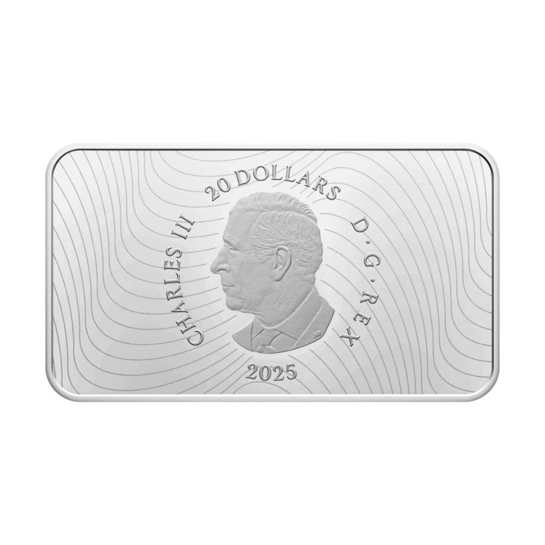 銀貨 二重絵柄埋込 カナダ 滝と幻想的な女性 カラー プルーフ 1オンス 純銀