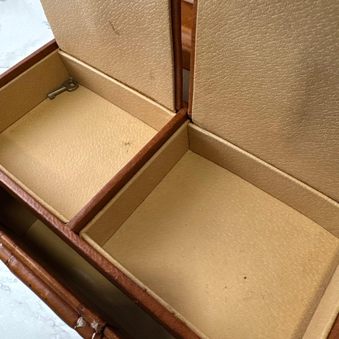 ヴィンテージ POLLINI ポリーニ 本革 レザー メイクボックス トランク