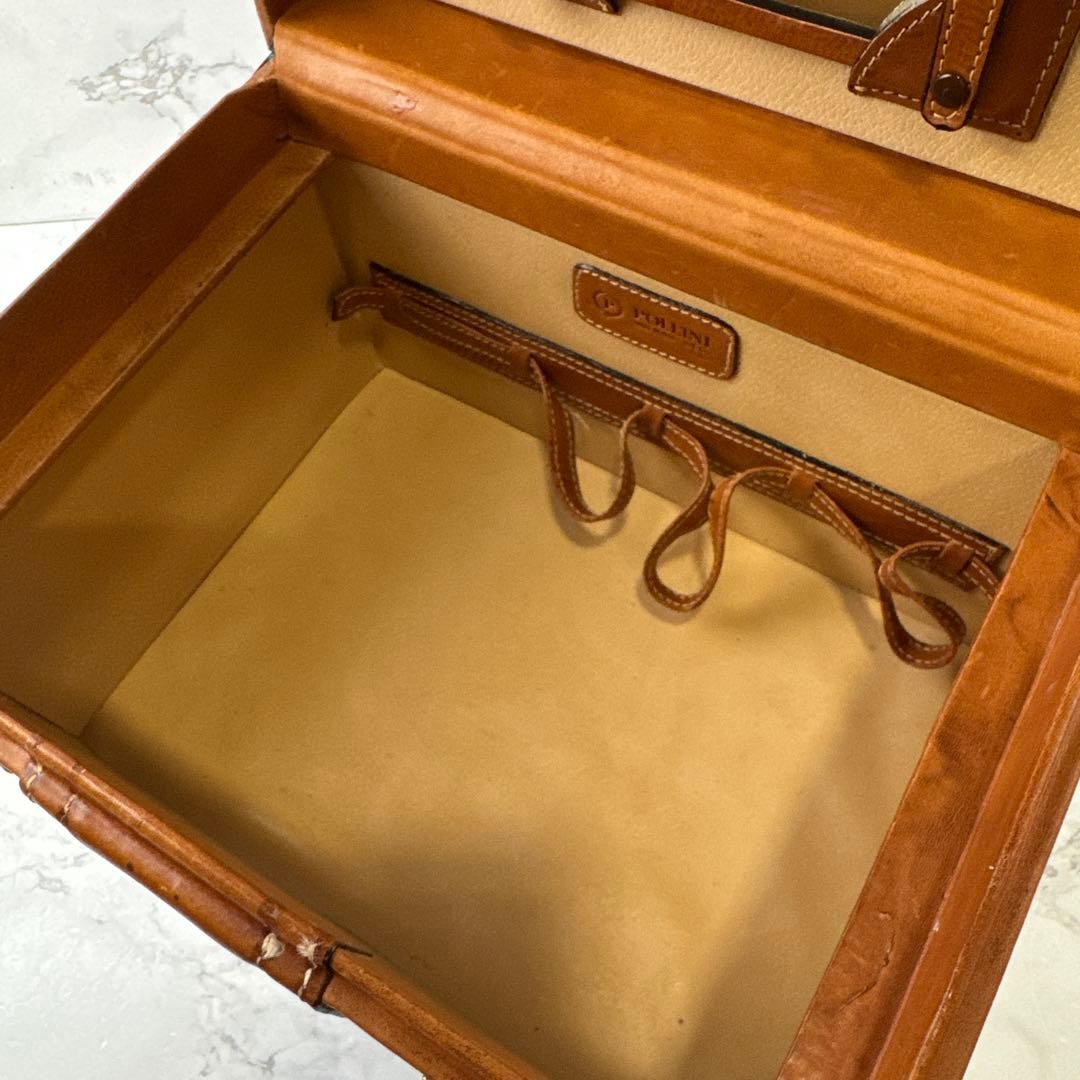 ヴィンテージ POLLINI ポリーニ 本革 レザー メイクボックス トランク