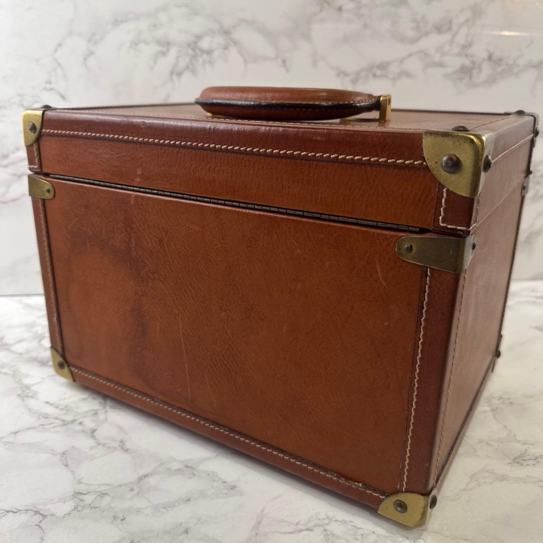 ヴィンテージ POLLINI ポリーニ 本革 レザー メイクボックス トランク