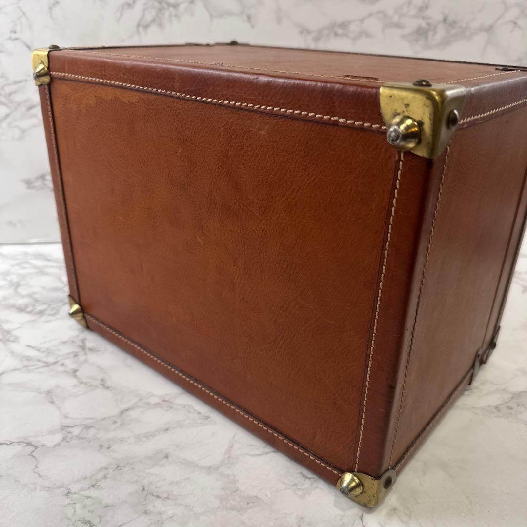 ヴィンテージ POLLINI ポリーニ 本革 レザー メイクボックス トランク