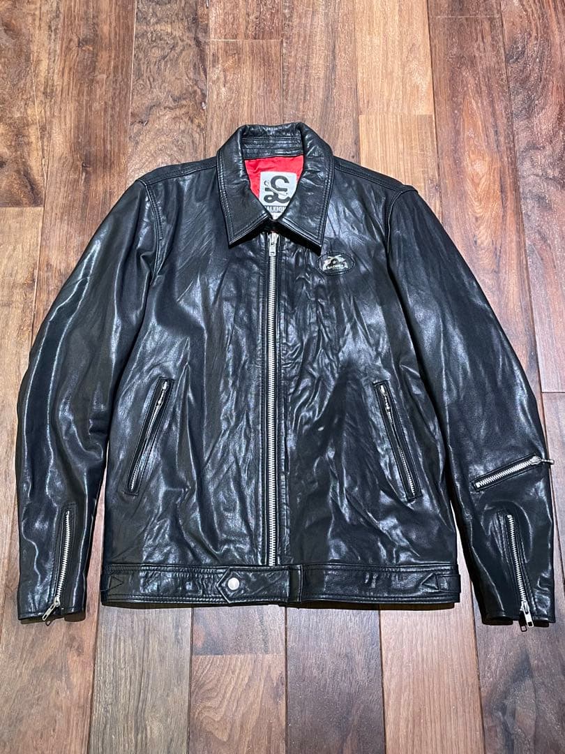 RALEIGH ラリー レザー シングルライダース M mackshow