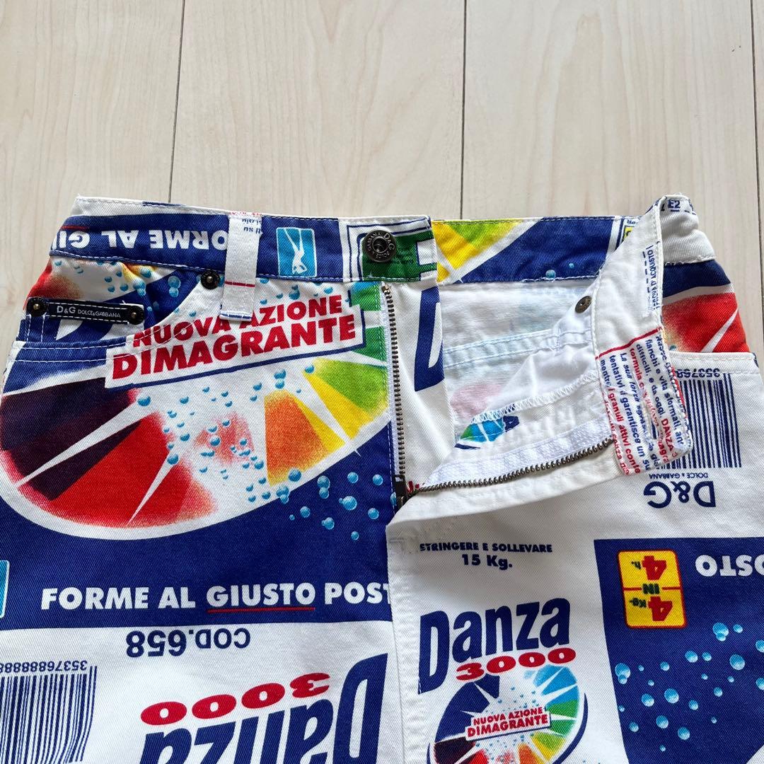 00s D&G ドルチェ&ガッバーナ 総柄 タイトスカート Danza3000