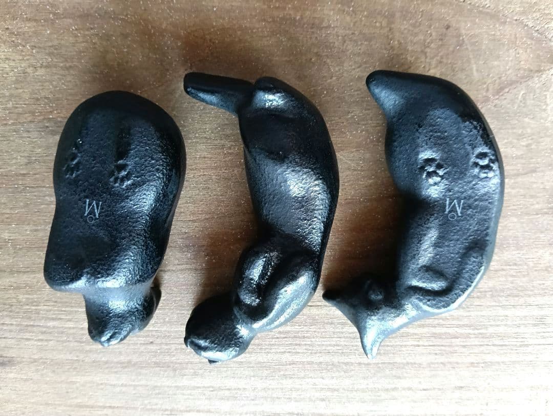 MIKIMOTO 猫の文鎮 「以猫伝心」 南部鉄器