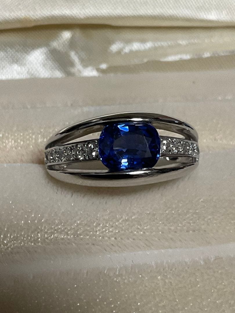 k18WG サファイアダイヤモンドリング とろ様用