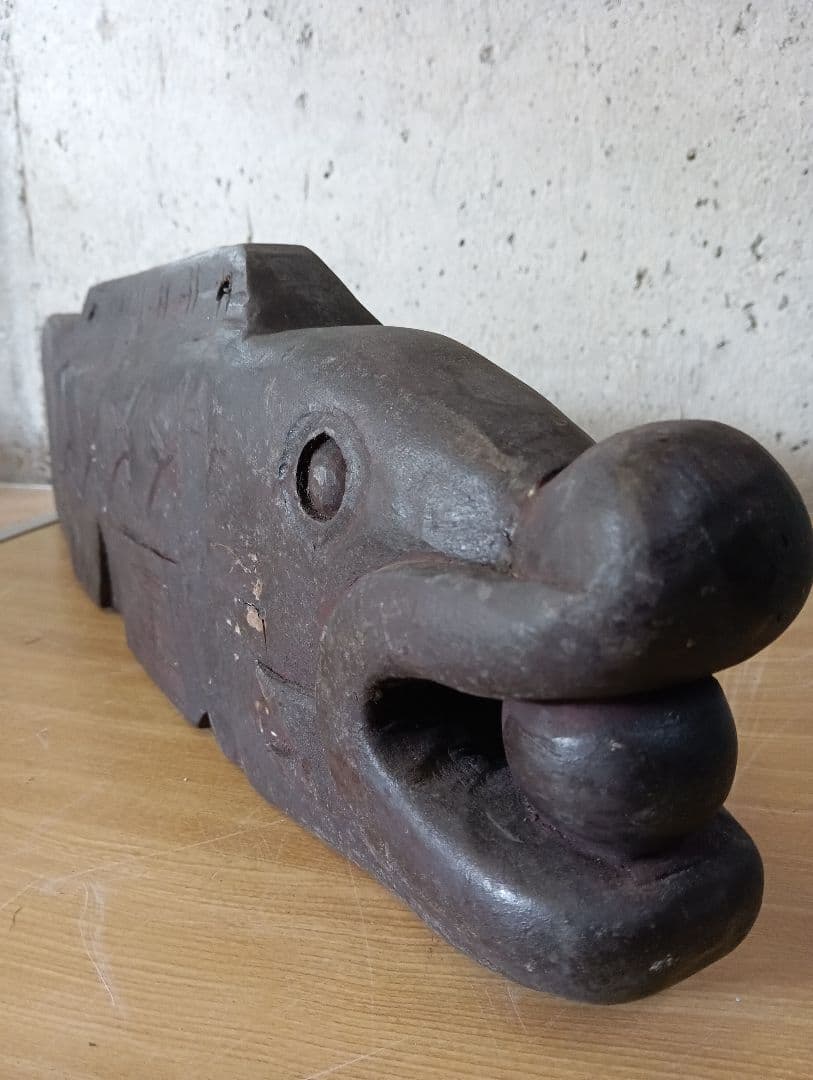 骨董 魚鼓 魚板 仏具 法具 禅寺 寺院 インテリア 置物 木彫 古道具 古民家