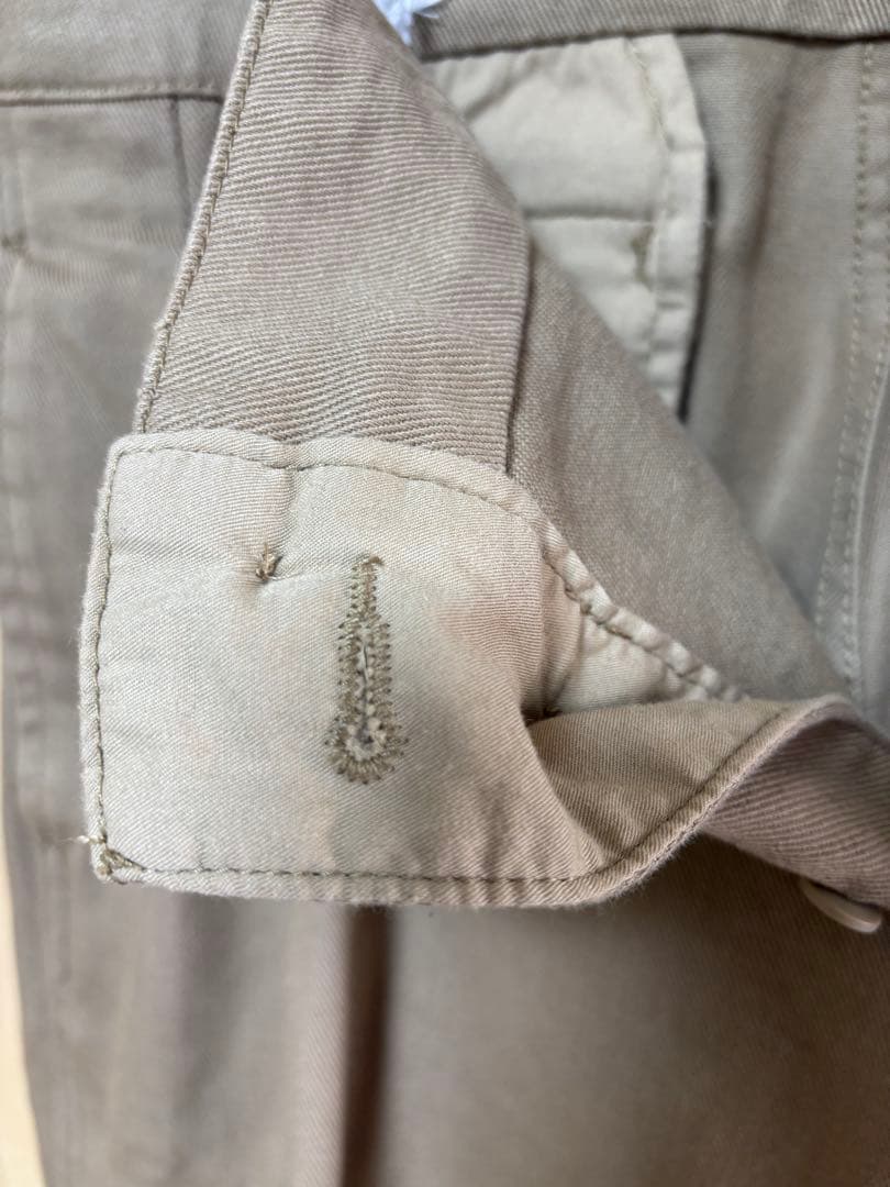 WAIPER.inc M-52 ヴィンテージツータックチノトラウザー カーキ35