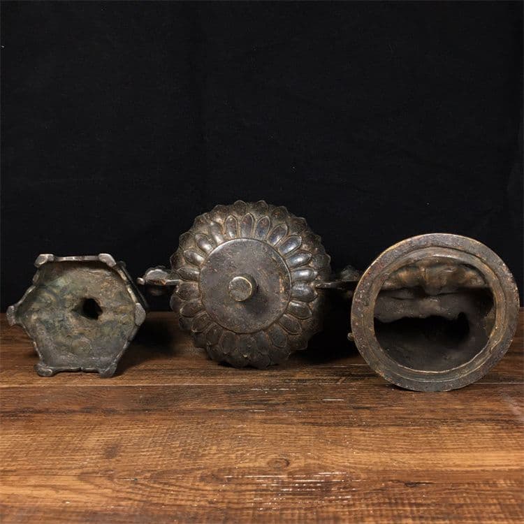 仏教美術 仏像 坐蓮観音菩薩仏像 銅製 銅器 工芸品 置物