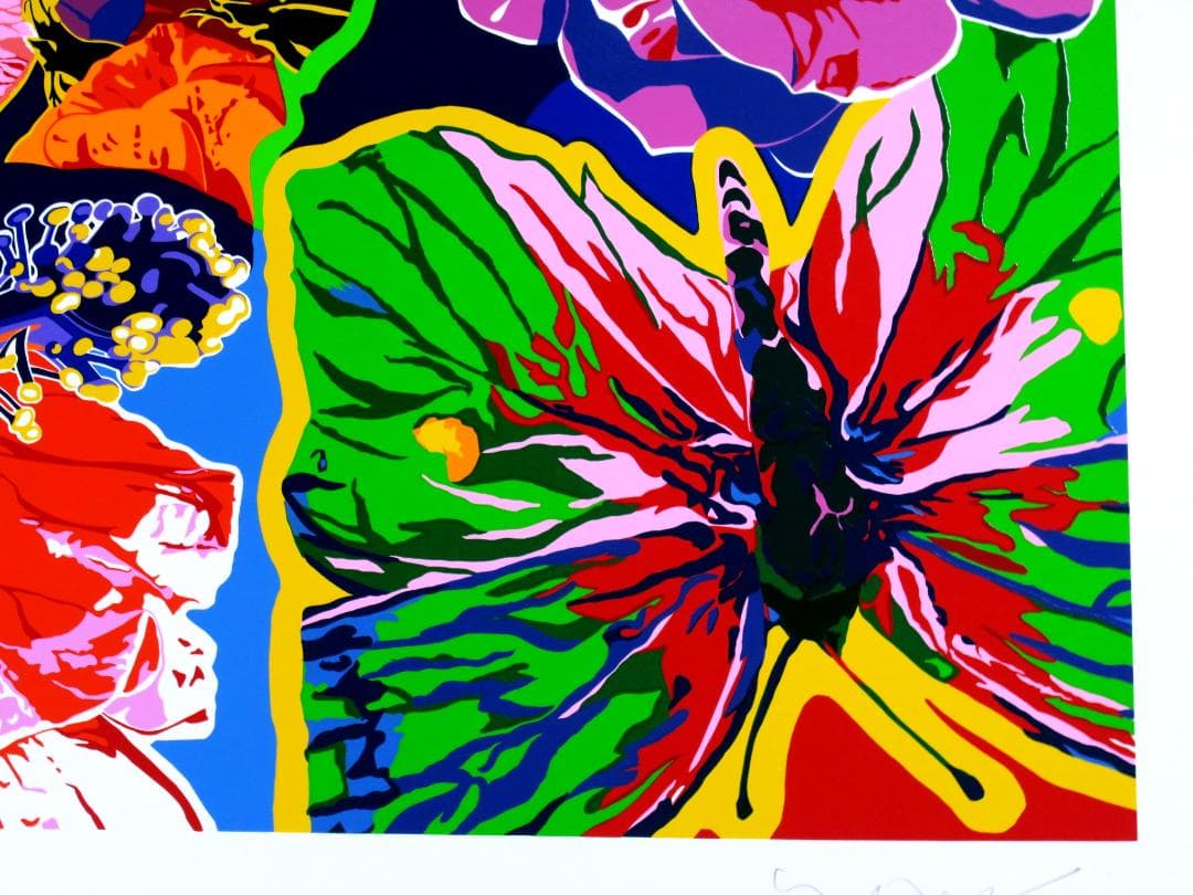 【ヒロ・ヤマガタ】　ハイビスカス　シルクスクリーンシート　山形博導