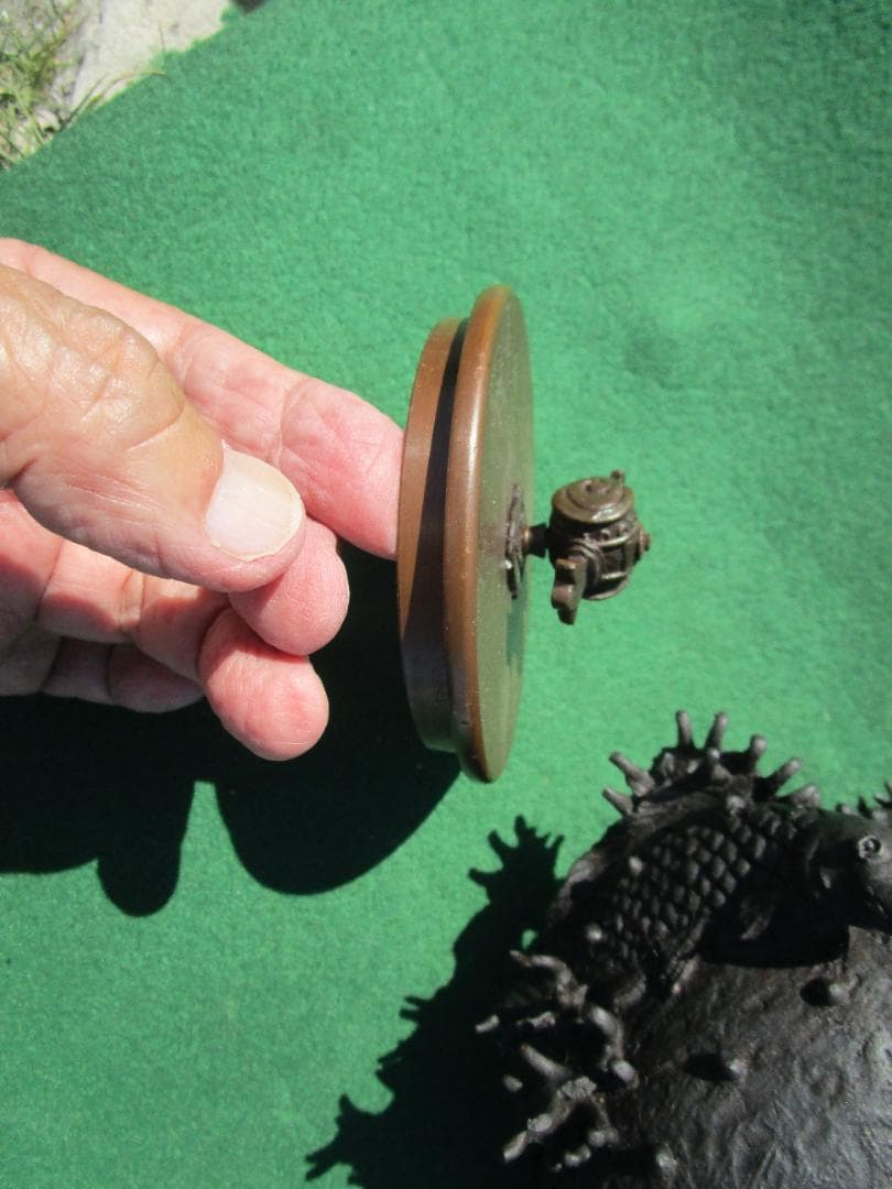 鉄瓶　銅蓋　細工物　水漏れ等なし　飾り物　1個