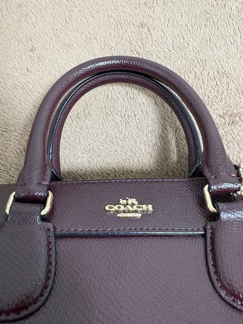 Coach バーガンディ ハンドバッグ ショルダーバッグ
