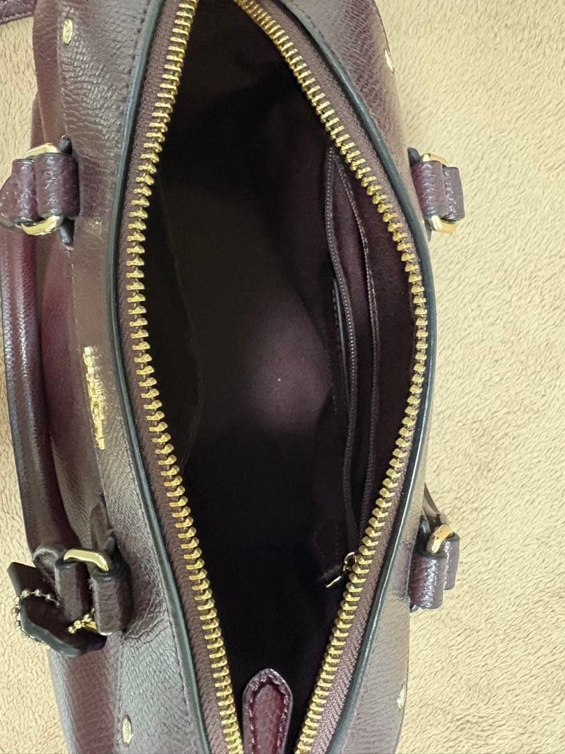 Coach バーガンディ ハンドバッグ ショルダーバッグ
